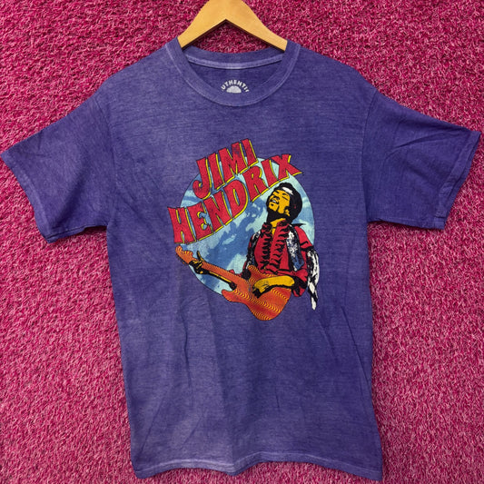 Jimi Hendrix Shredding at Woodstock Psychedelic Rock Tee M