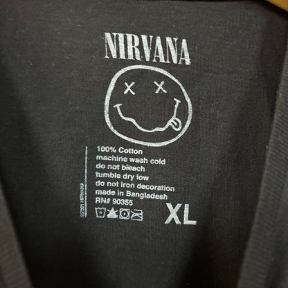 Nirvana Live at Reading 1992 Silhouette Grunge Band Tee XL