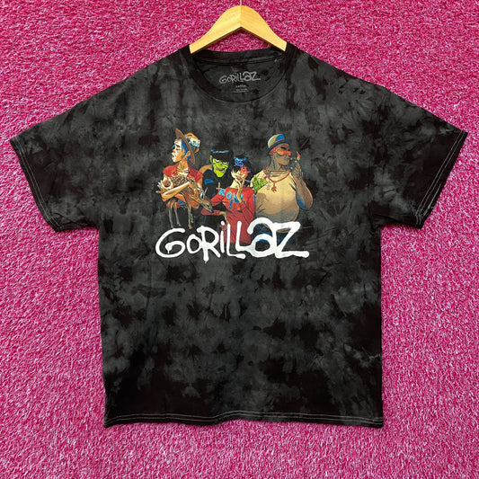 Gorillaz Y2K Black Tie Dye Tshirt size Large