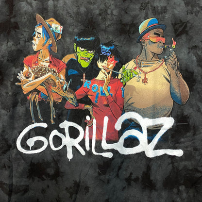 Gorillaz Y2K Black Tie Dye Tshirt size Large
