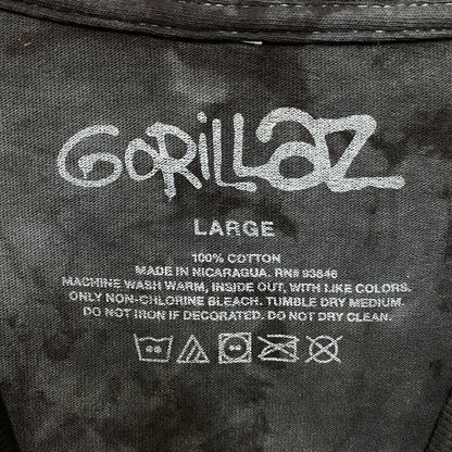 Gorillaz Y2K Black Tie Dye Tshirt size Large
