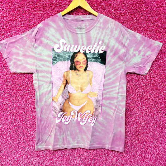 Saweetie Icy Wifey tiedye rap tee size Large
