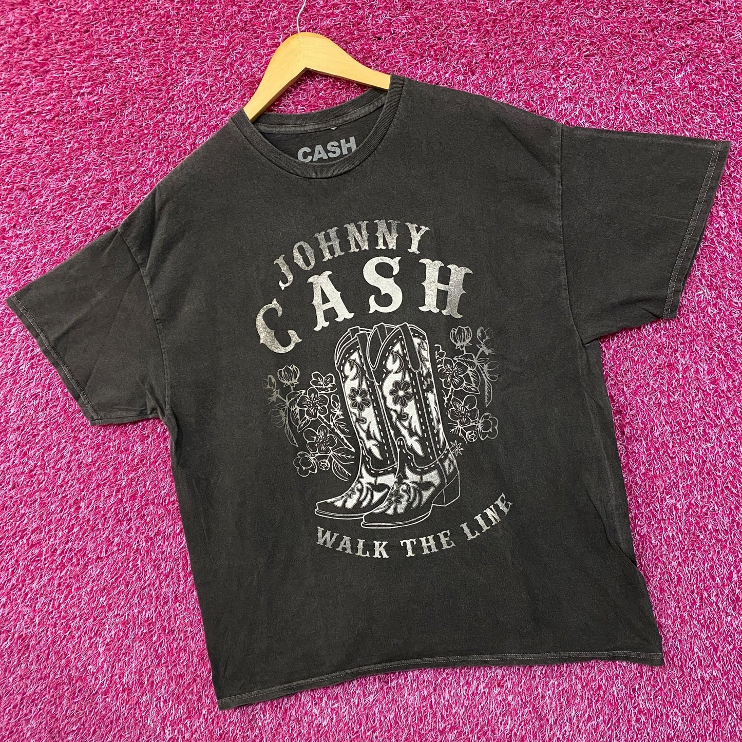 Johnny Cash Walk the Line Country T-Shirt Large