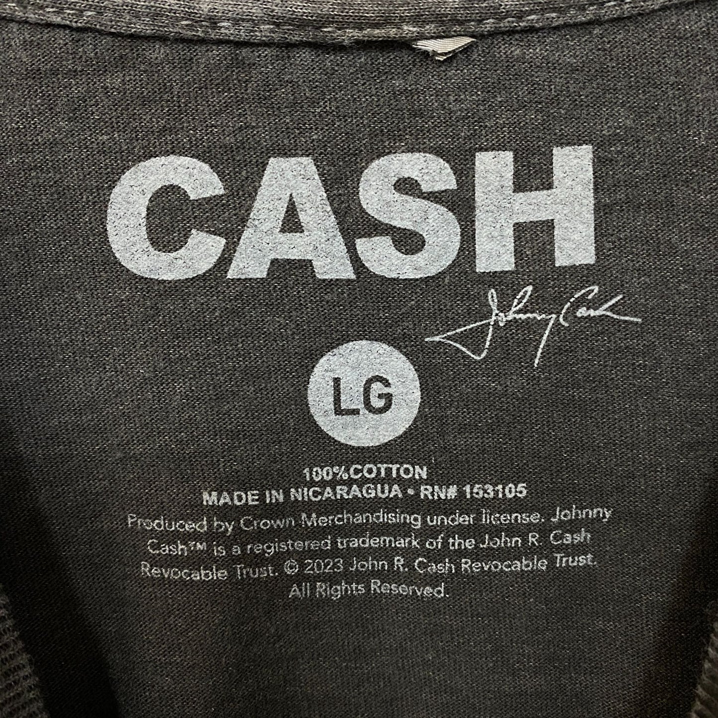 Johnny Cash Walk the Line Country T-Shirt Large