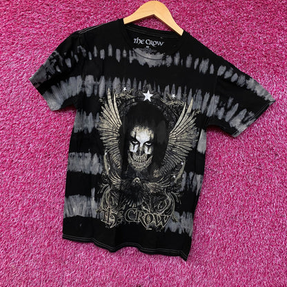 The Crow Winged Skull Face Tie-Dye T-Shirt Medium