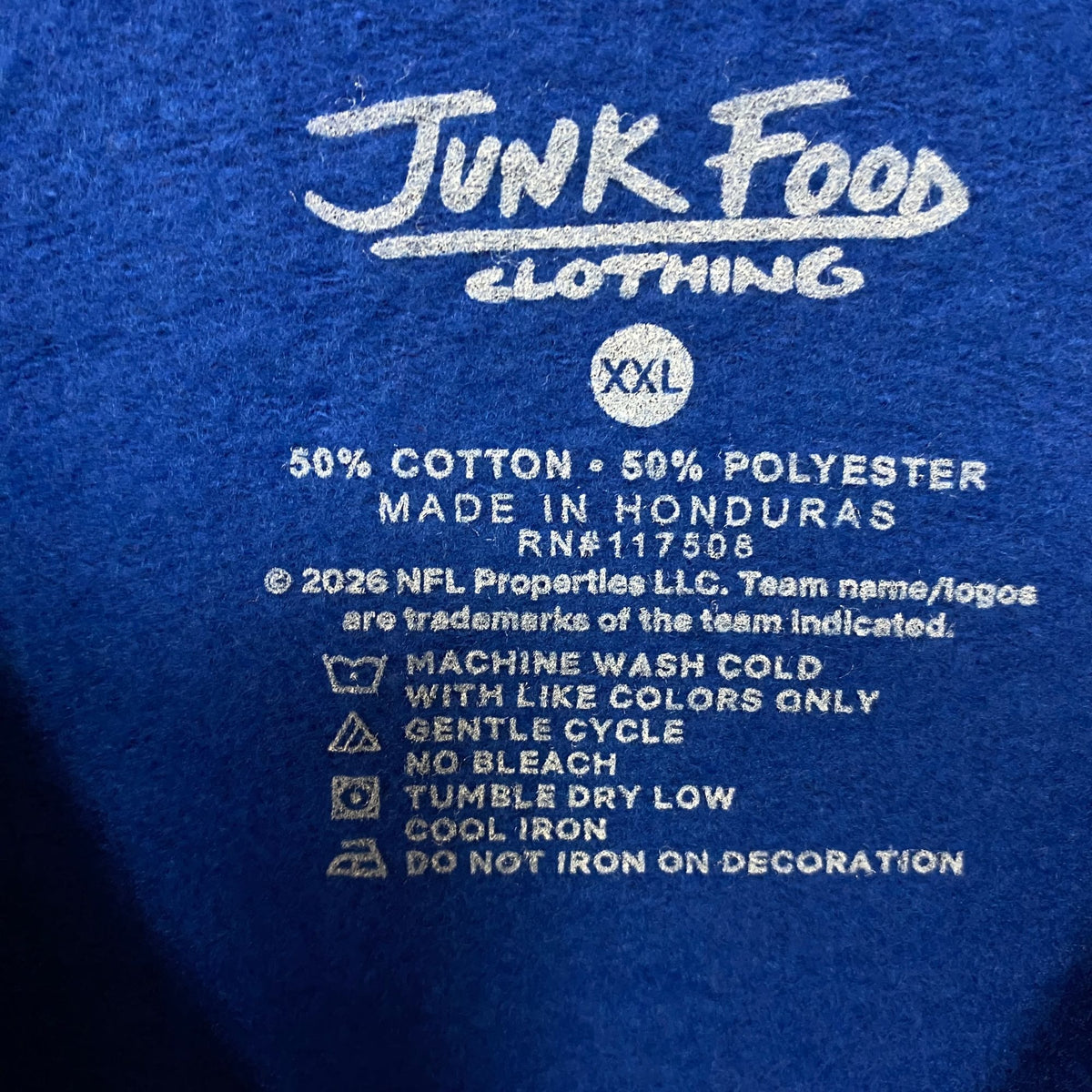 Junk Food Clothing New York Giants Helmet Logo Flea Market Crew Sweatshirt 2XL