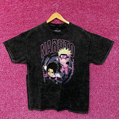 Naruto Chibi Style Mineral Wash Anime Tshirt size Extra Large