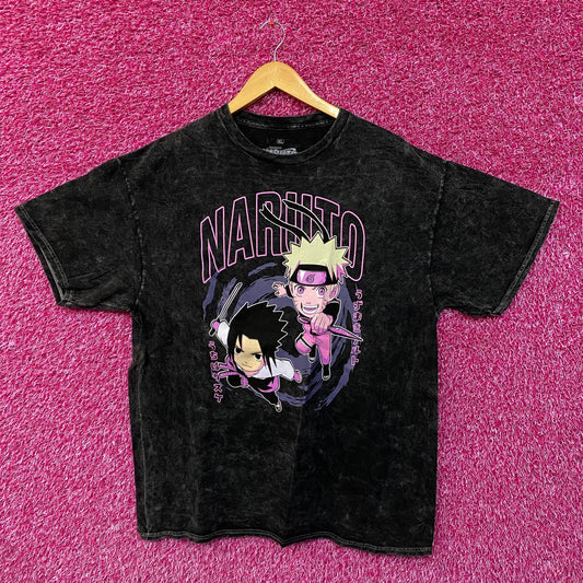 Naruto Chibi Style Mineral Wash Anime Tshirt size Extra Large