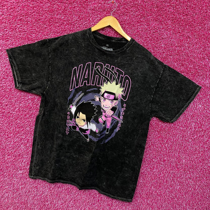 Naruto Chibi Style Mineral Wash Anime Tshirt size Extra Large