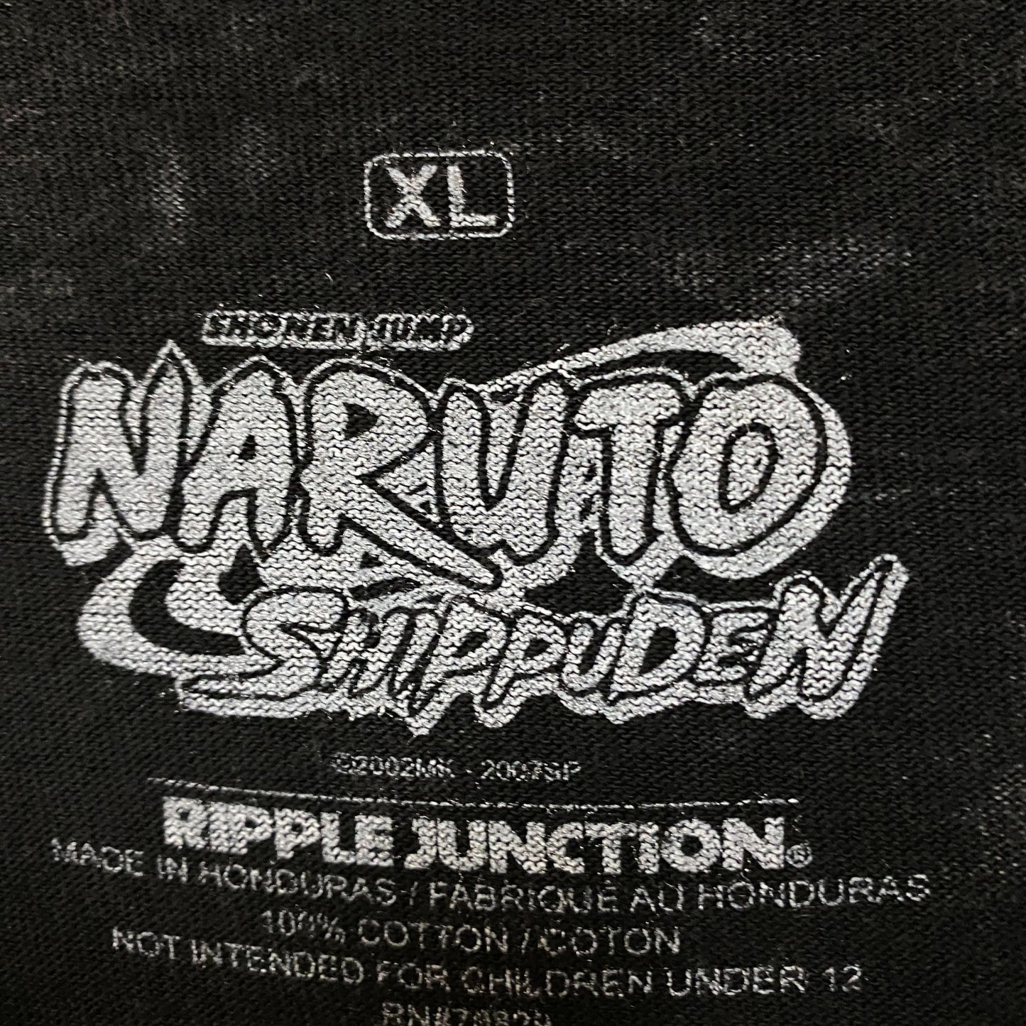 Naruto Chibi Style Mineral Wash Anime Tshirt size Extra Large