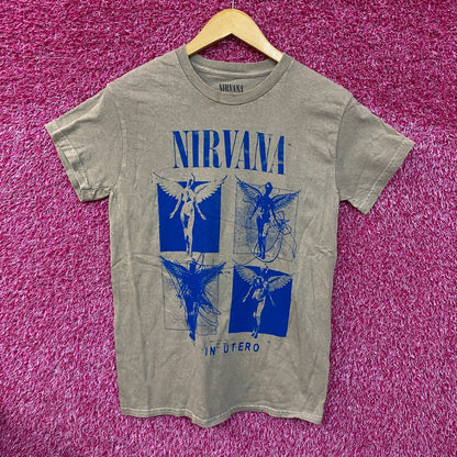 Nirvana In Utero Album Cover Pop Art Angel Grunge Band Tee S