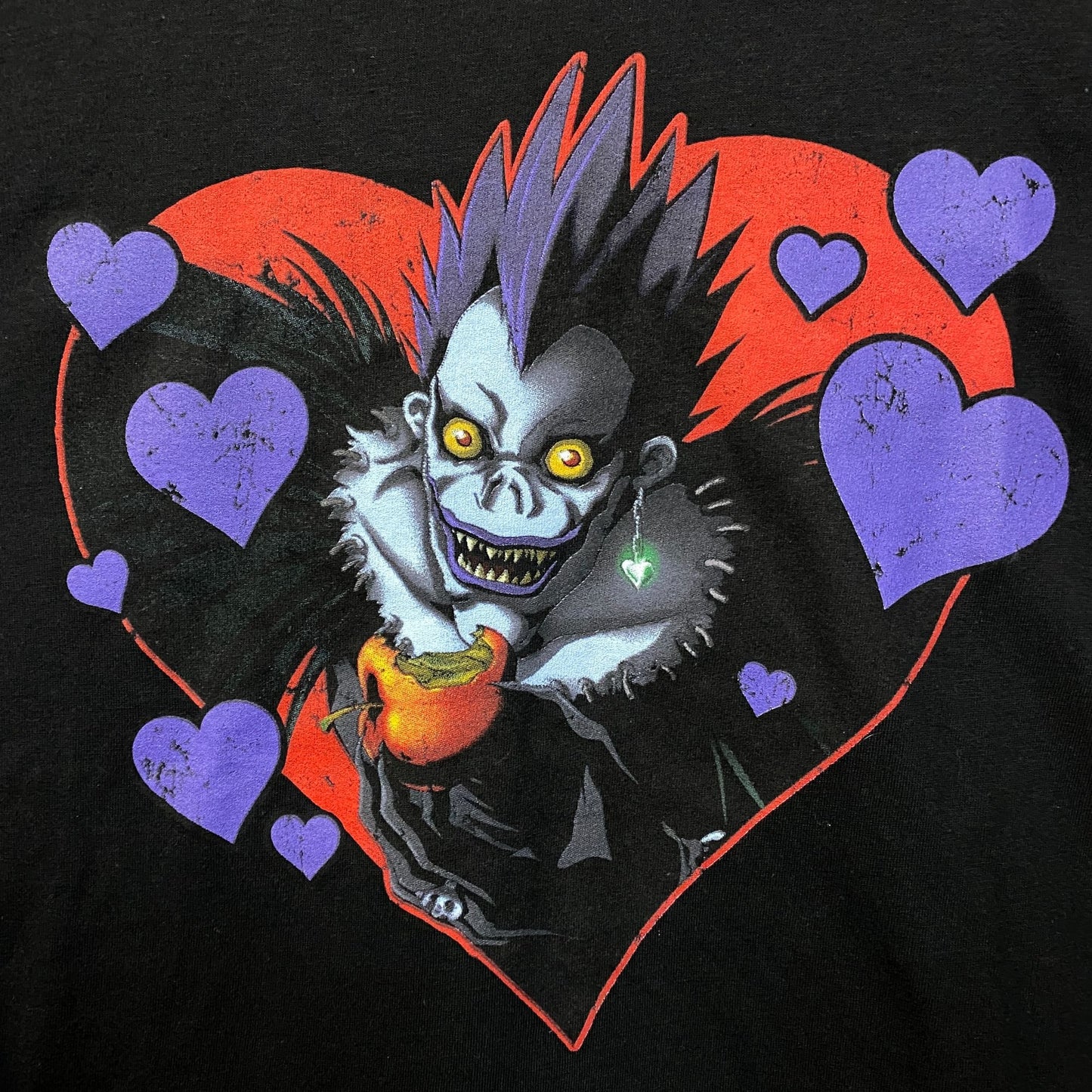 Death Note Ryuk Heart Graphic Anime T-Shirt XL