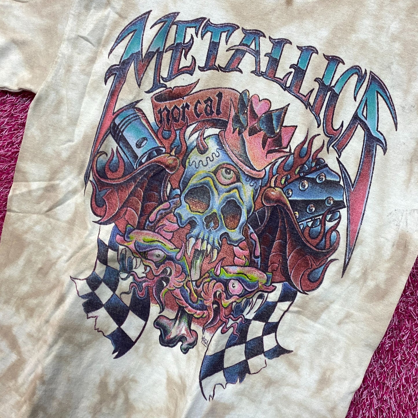 Metallica Norcal Tiedye Rock tshirt size small