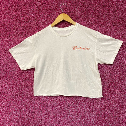 World Renowned Budweiser King Of Beers Crop Top Promo T-Shirt small
