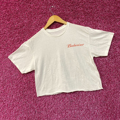 World Renowned Budweiser King Of Beers Crop Top Promo T-Shirt small