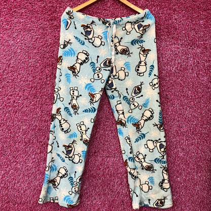 Disney Frozen 2 Olaf Plush Sleep Pajama Pants Large