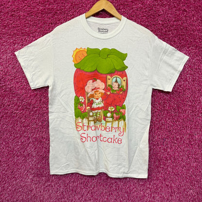 Strawberry Shortcake & Custard Cat Strawberry Cottage Tee M