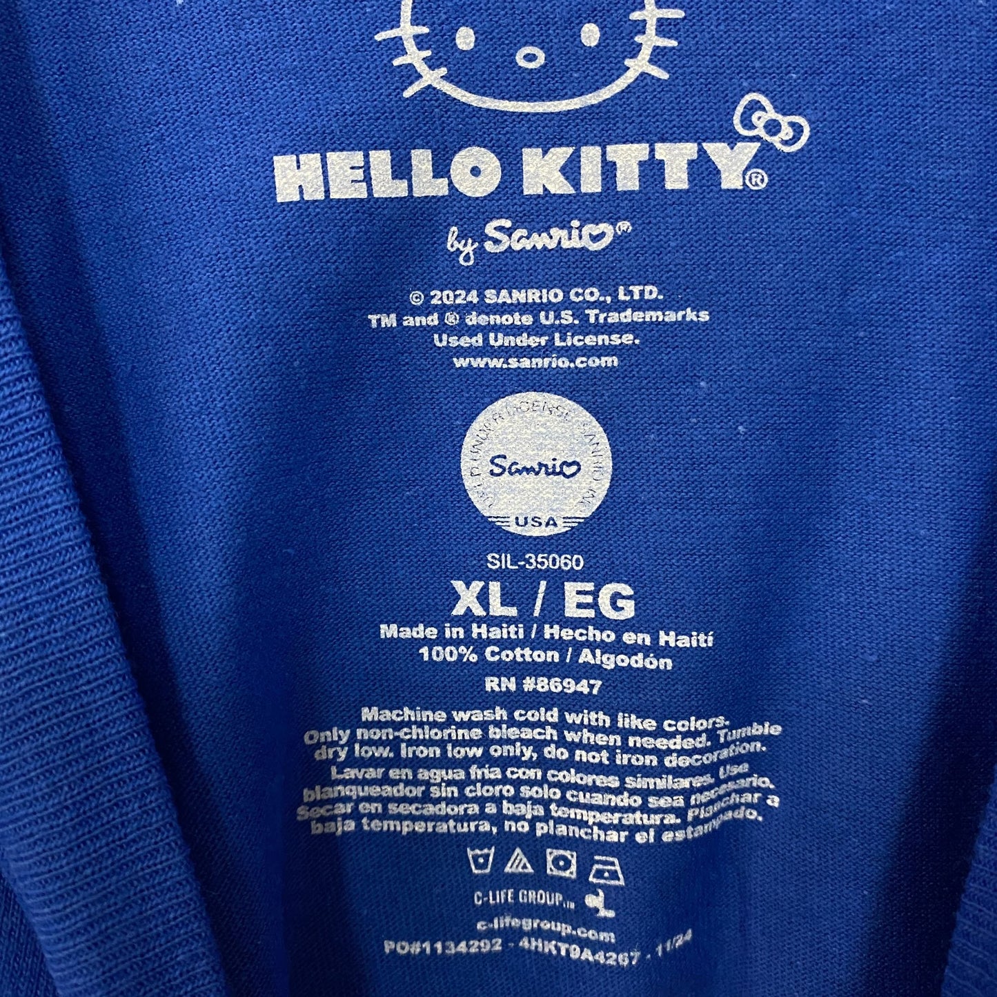 Sanrio Hello Kitty Brooklyn Cute Graphic T-Shirt XL