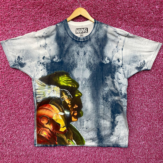 Marvel The Avengers Blue Tie Dye T-Shirt 2XL