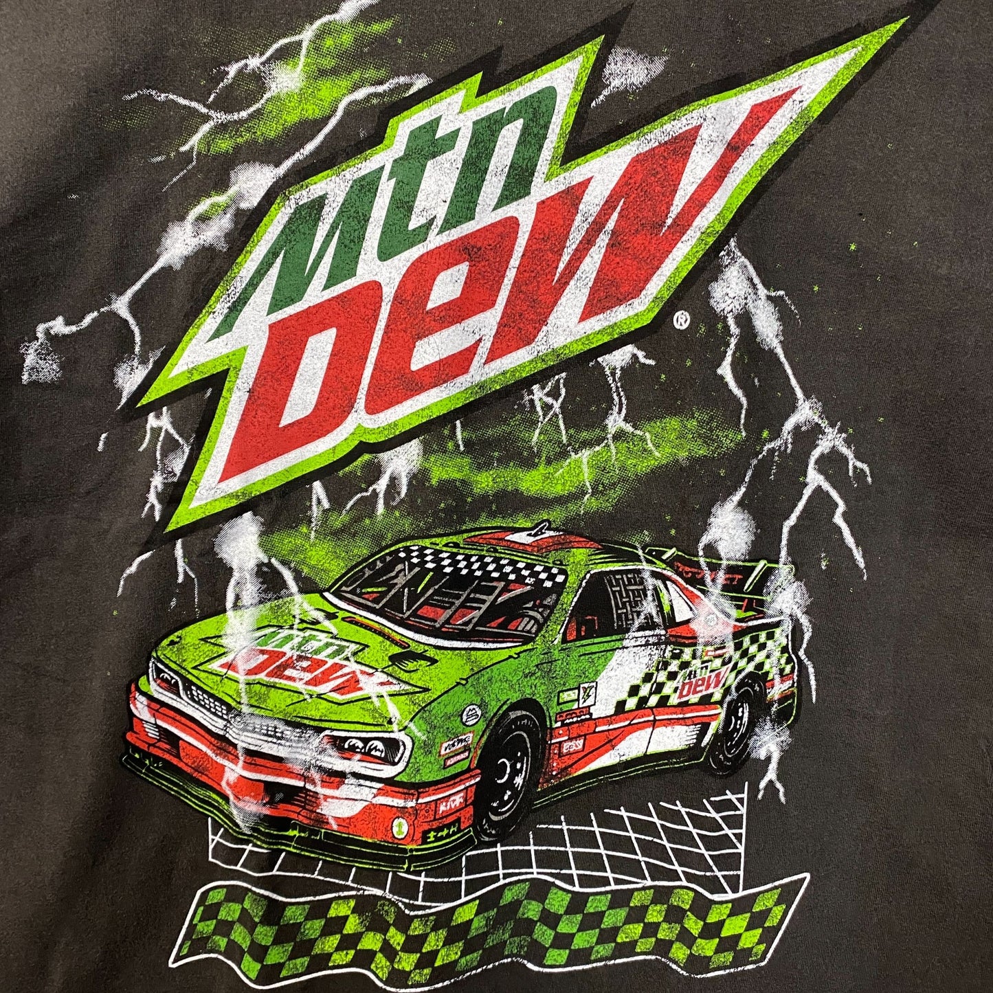 Mountain Dew Dew Lightnin' Racing T-Shirt Large