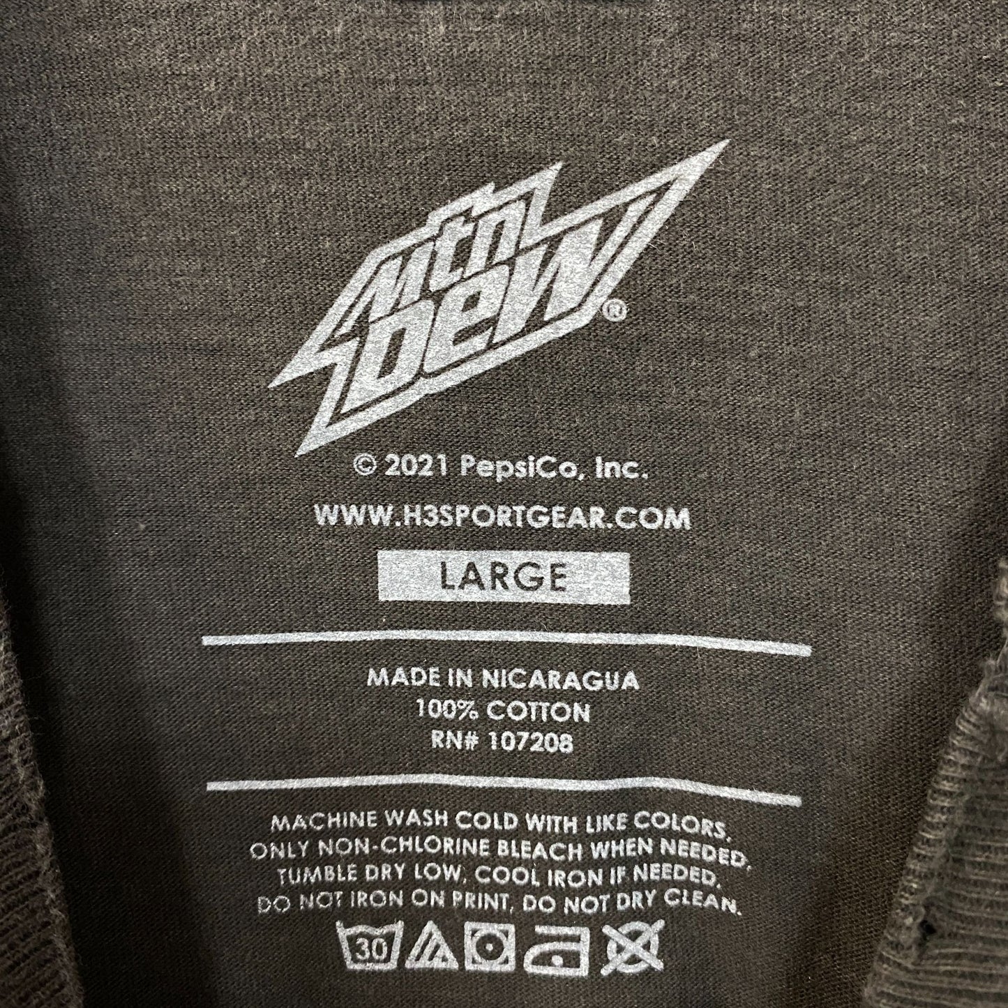 Mountain Dew Dew Lightnin' Racing T-Shirt Large