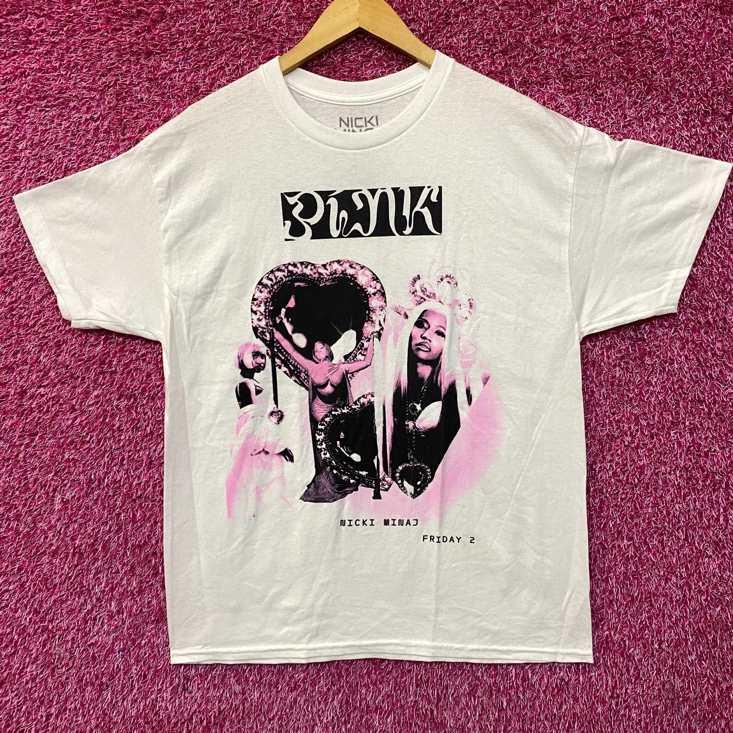 Nicki Minaj Heart Collage Pink Friday 2 T-Shirt Large