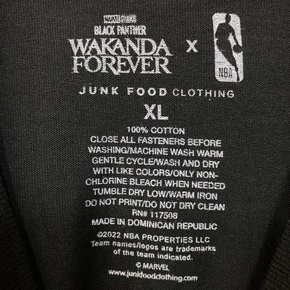 Junk Food Phoenix Suns NBA x Marvel Black Panther Wakanda Forever T-Shirt XL