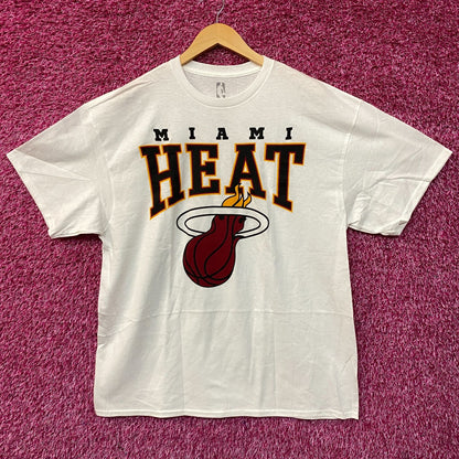 Miami Heat NBA Basketball Flaming Ball Logo T-shirt Size 0
