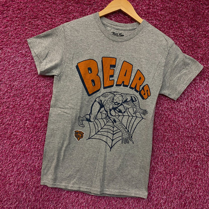 Junk Food Clothing x Marvel x NFL Chicago Bears Spider-Man Graphic T-Shirt XS