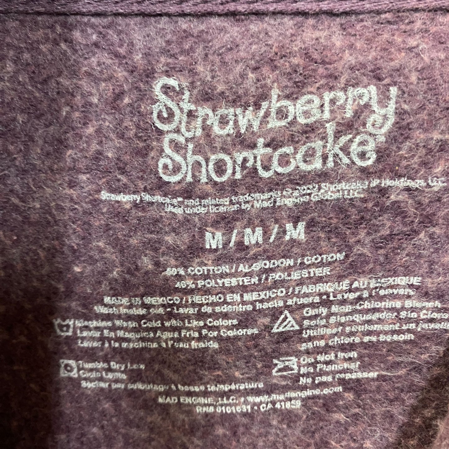 Strawberry Shortcake Life is Sweet Slogan Hoodie size Medium