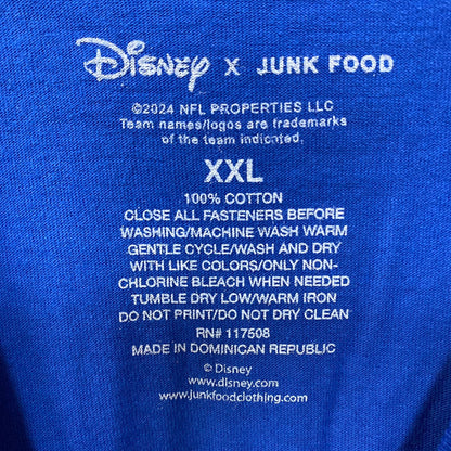 NFL X Junk Food Clothing Mickey Mouse Seattle Seahawks Blue Shirt 2XL