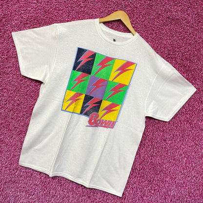 David Bowie Starman Bolt Pop Art Oversized Rock Tee L