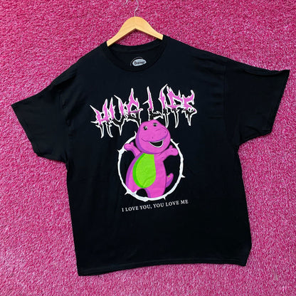 Barney the Dinosaur "Hug Life" Metal Graphic T-Shirt 2XL