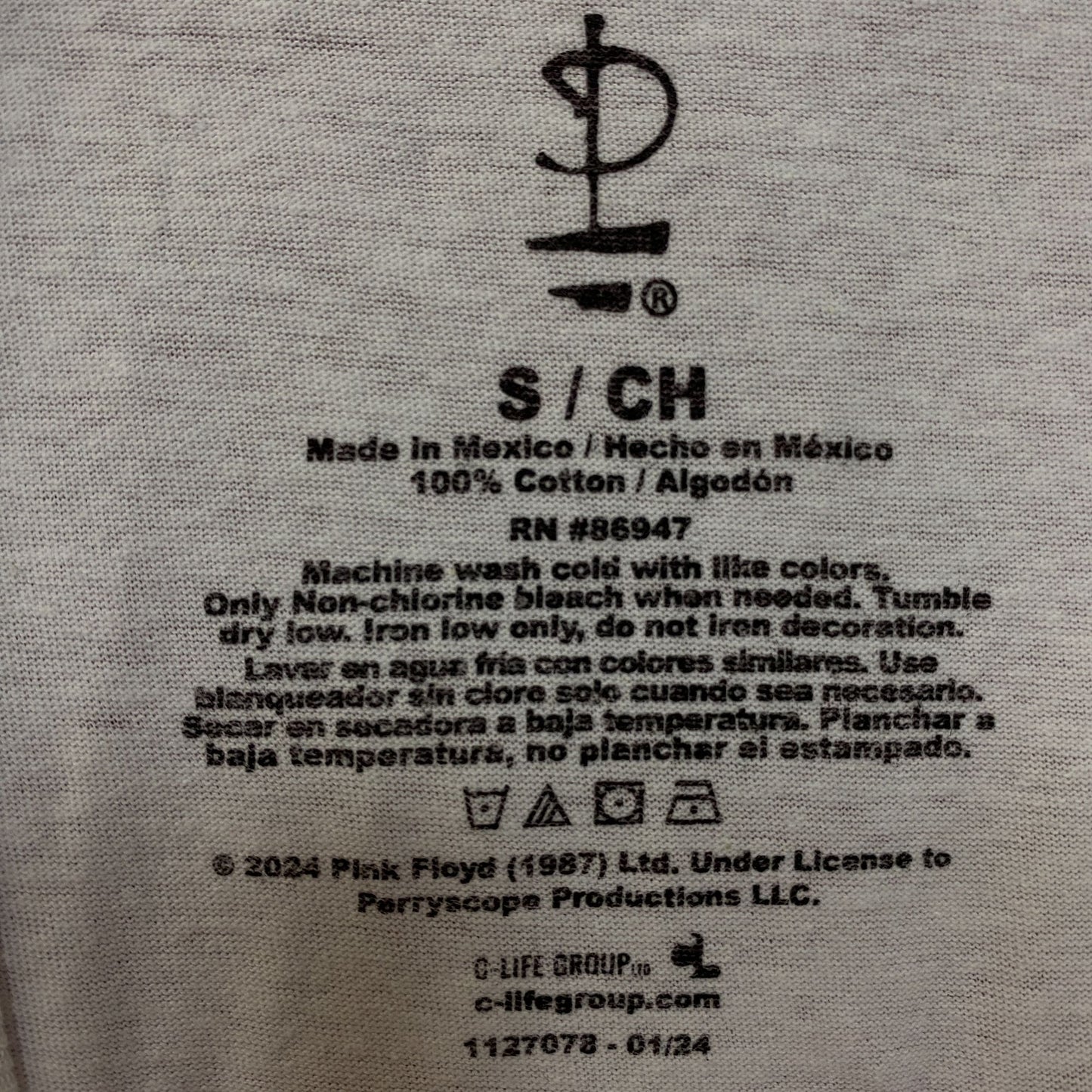 Pink Floyd All Seeing Eye Graphic Rock Band T-Shirt Small