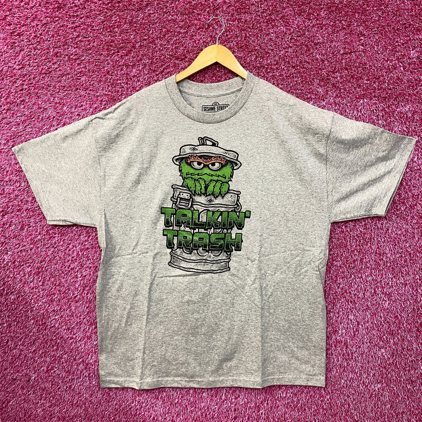 Sesame Street Oscar The Grouch Talkin' Trash T-Shirt 2XL