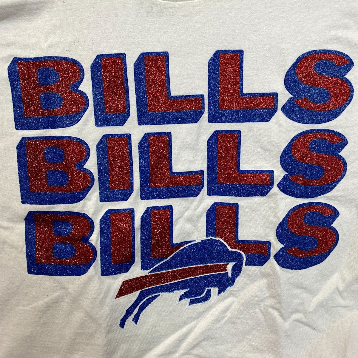 Junk Food Clothing Buffalo Bills Football Glitter Crop Top size Medium