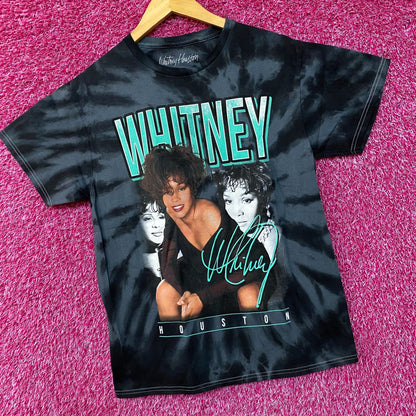 Whitney Houston Graphic Gray Tie Dye T-Shirt Small