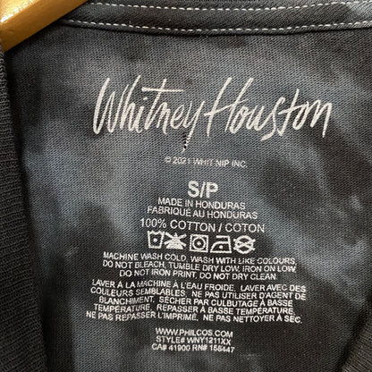 Whitney Houston Graphic Gray Tie Dye T-Shirt Small