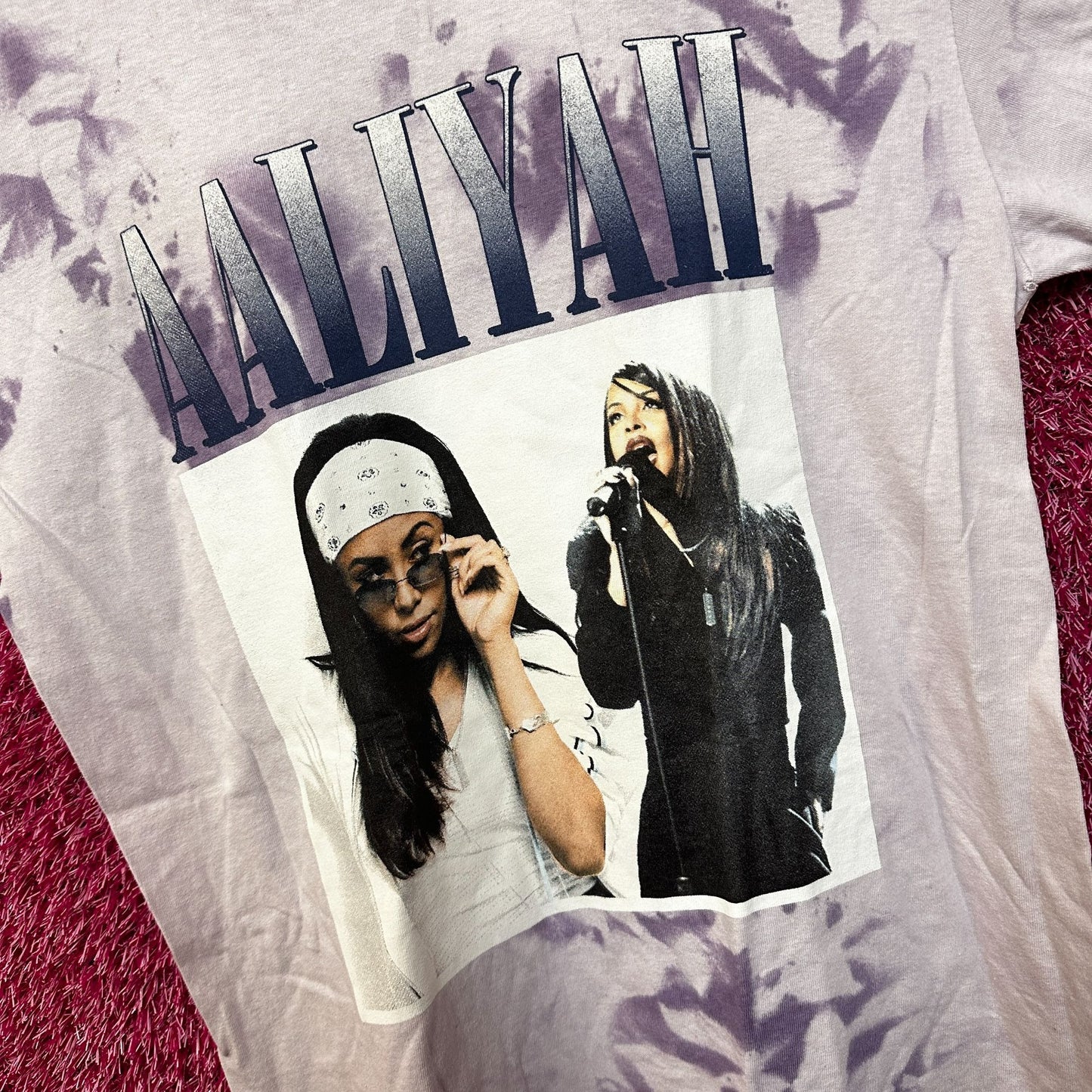 Aaliyah Queen of RnB Purple Tie Dye Medium