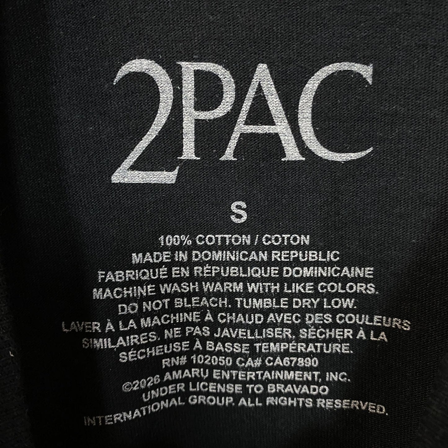 Tupac Portrait Collage Hip Hop Graphic T-Shirt Small