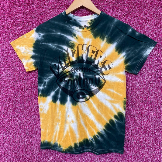 Junk Food Clothing NFL Green Bay Packers Football Tie Dye T-Shirt XS