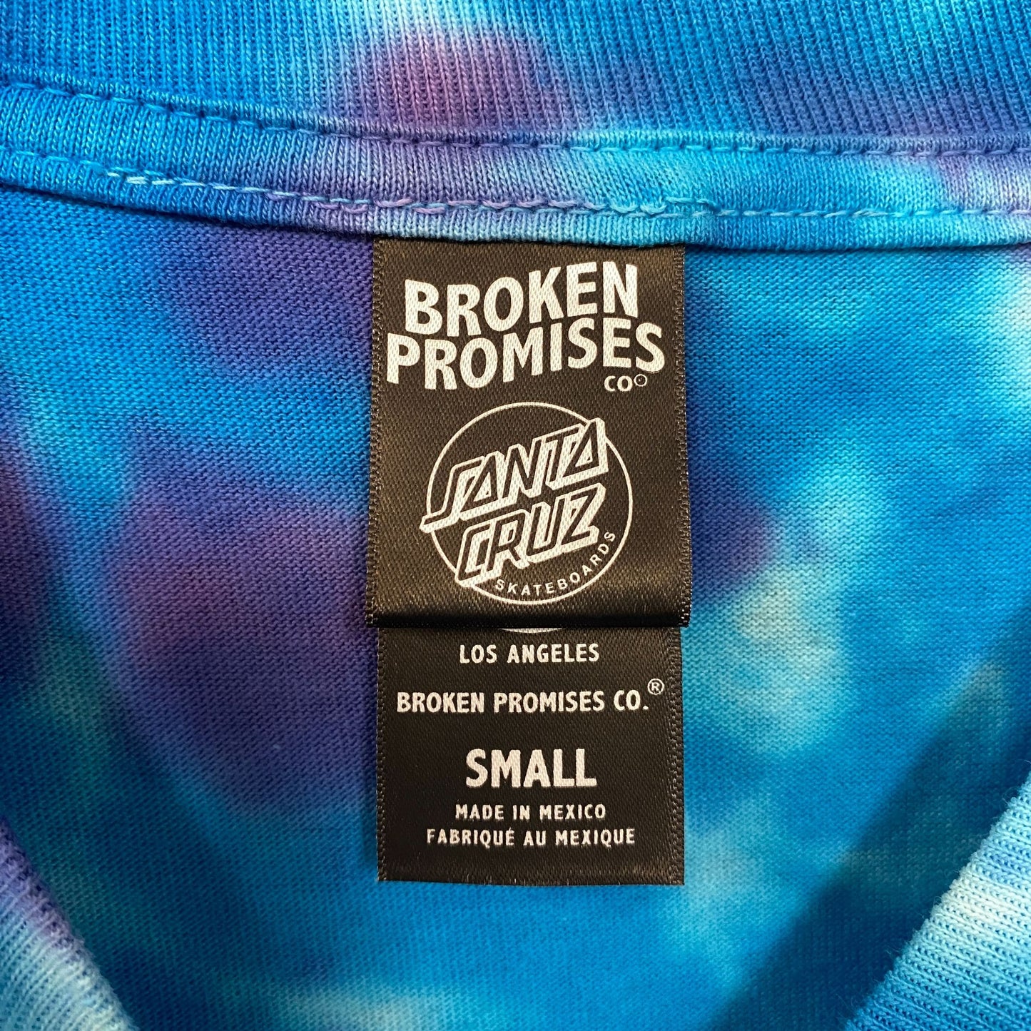 Broken Promises Hand and Cobra tiedye tshirt size Small
