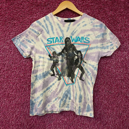 Junk Food Star Wars Heroes Vintage Stye Tie Dye T-Shirt  XS