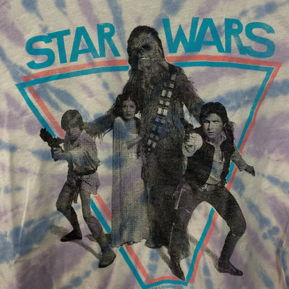 Junk Food Star Wars Heroes Vintage Stye Tie Dye T-Shirt  XS