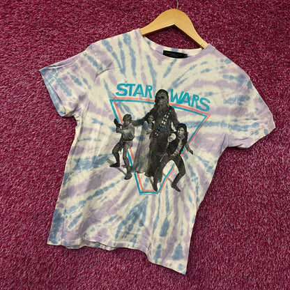 Junk Food Star Wars Heroes Vintage Stye Tie Dye T-Shirt  XS