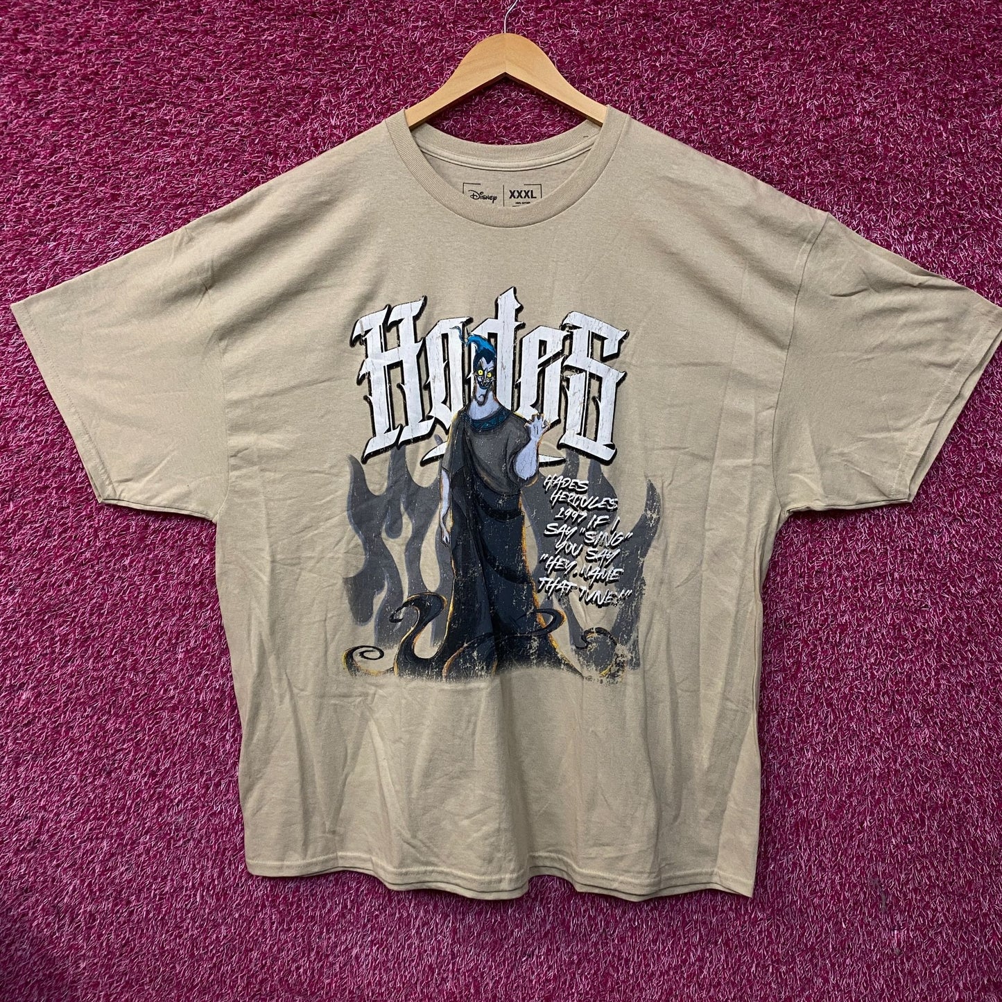 Disney Hercules Hades "If I Say Sing" Oversized Graphic Tee 3XL