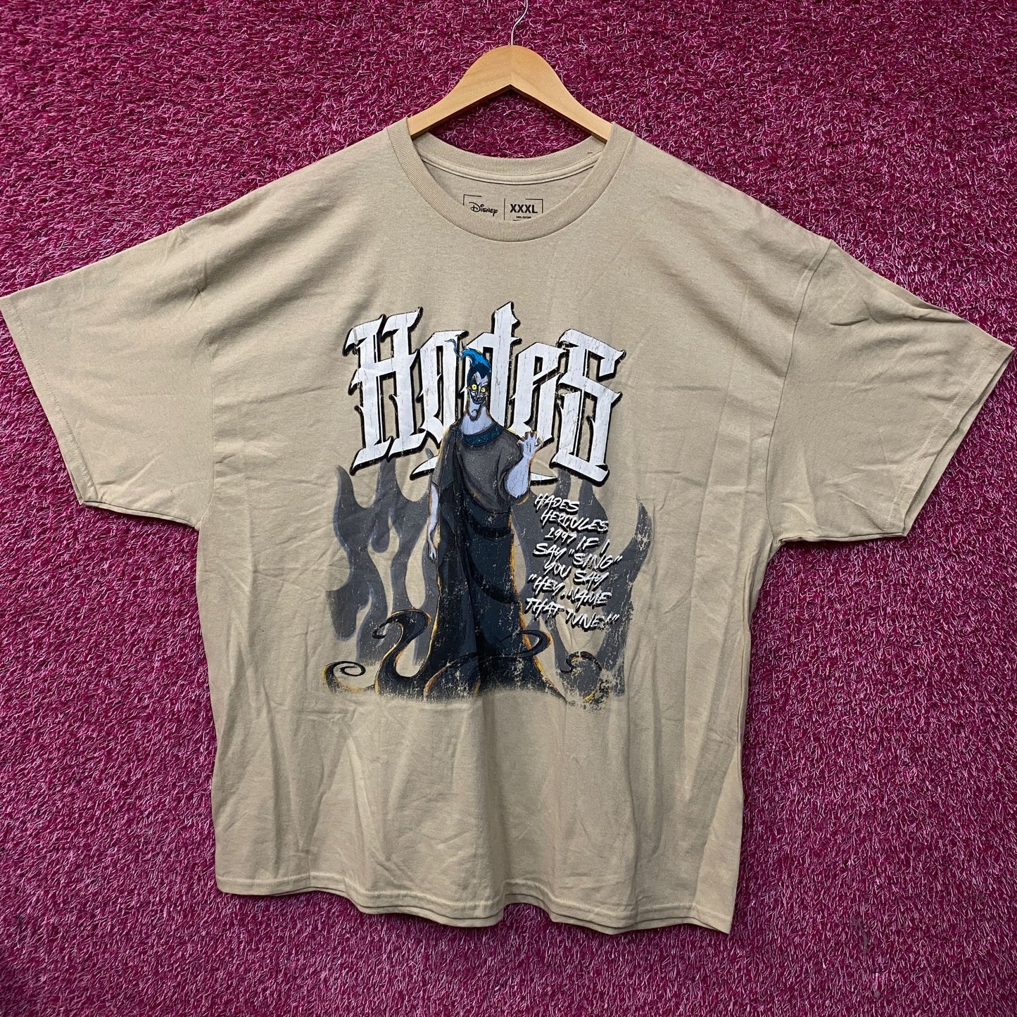 Disney Hercules Hades "If I Say Sing" Oversized Graphic Tee 3XL