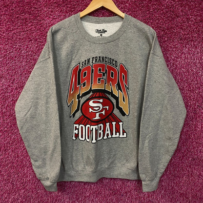 Junk Food Clothing San Francisco 49ers Heather Gray Crewneck Pullover Sweatshirt Medium