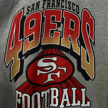 Junk Food Clothing San Francisco 49ers Heather Gray Crewneck Pullover Sweatshirt Medium