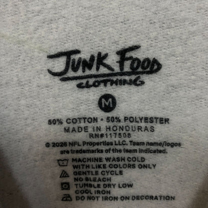 Junk Food Clothing San Francisco 49ers Heather Gray Crewneck Pullover Sweatshirt Medium